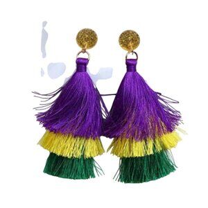 Festive "Mardi Gras" Earrings